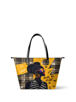 "Sanaa" Cornbread Leather Tote Bag