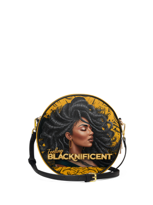 "Blacknificent" Circle Crossbody Bag