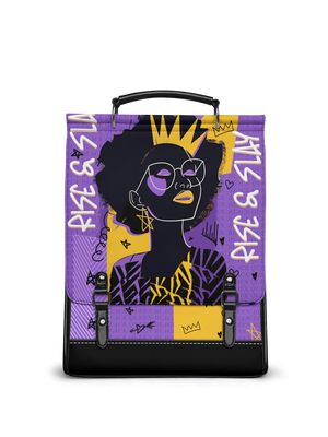 "Aina" Grape Soda Leather Backpack