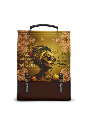 "Godfidence" Leather Backpack