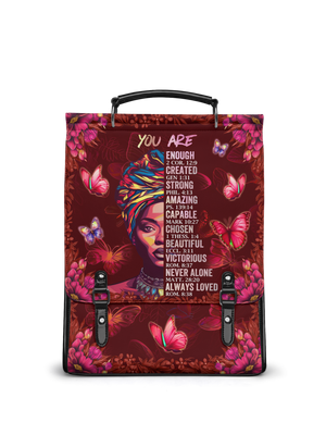 "Imani" Pomegranate Red Leather Backpack