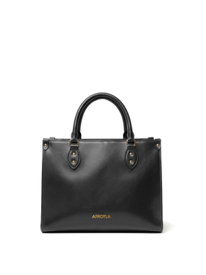 "Serwa" Black Leather Handbag