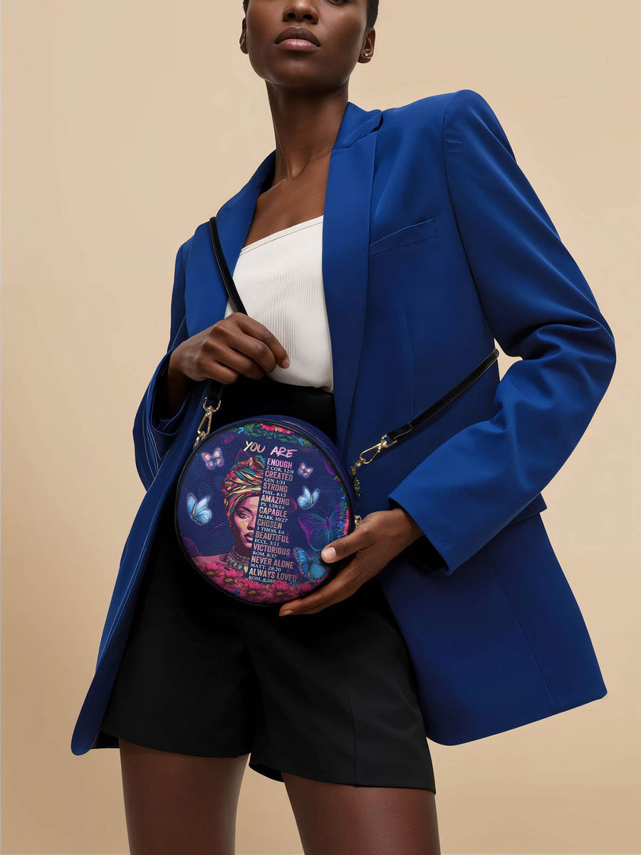 "Imani" Blue Orchid Circle Crossbody Bag FALL CLEARANCE DEAL
