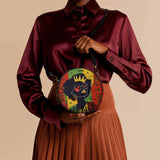 "Aina" Flame Red Circle Crossbody Bag - BRAVE ONES DEAL