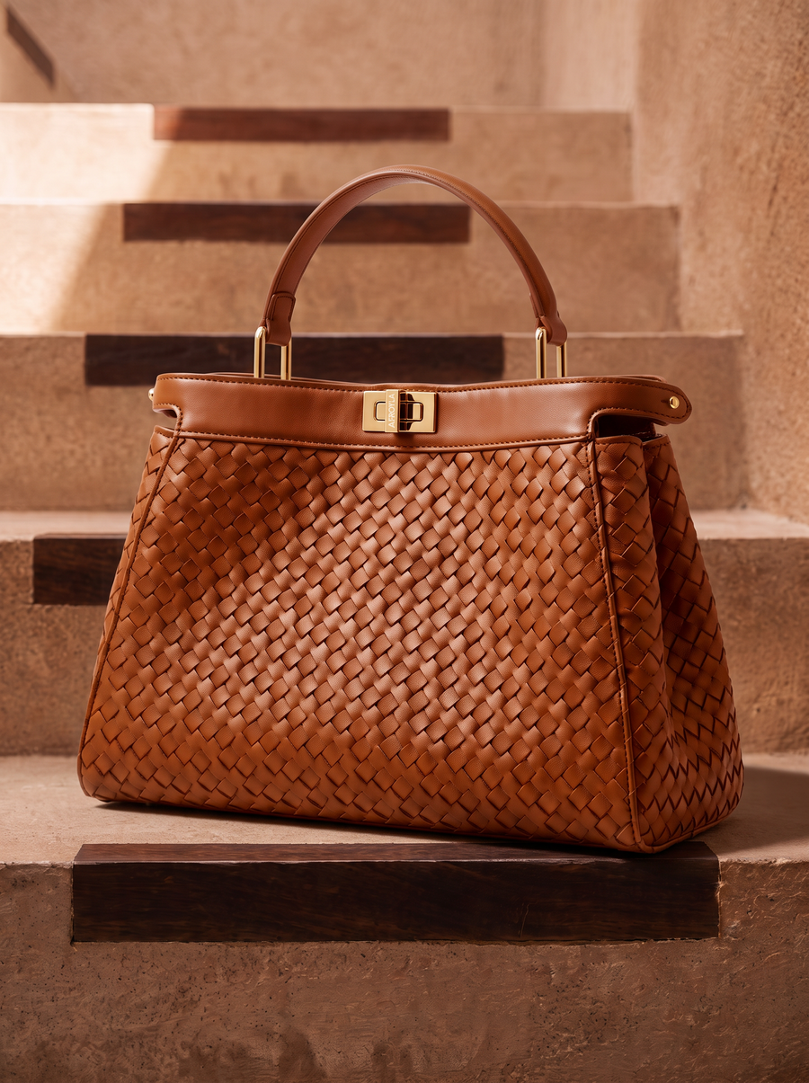 "Adaeze" Brown Woven Bag