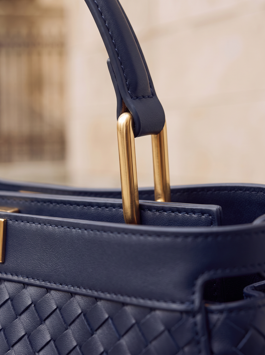 "Adaeze" Navy Blue Woven Bag