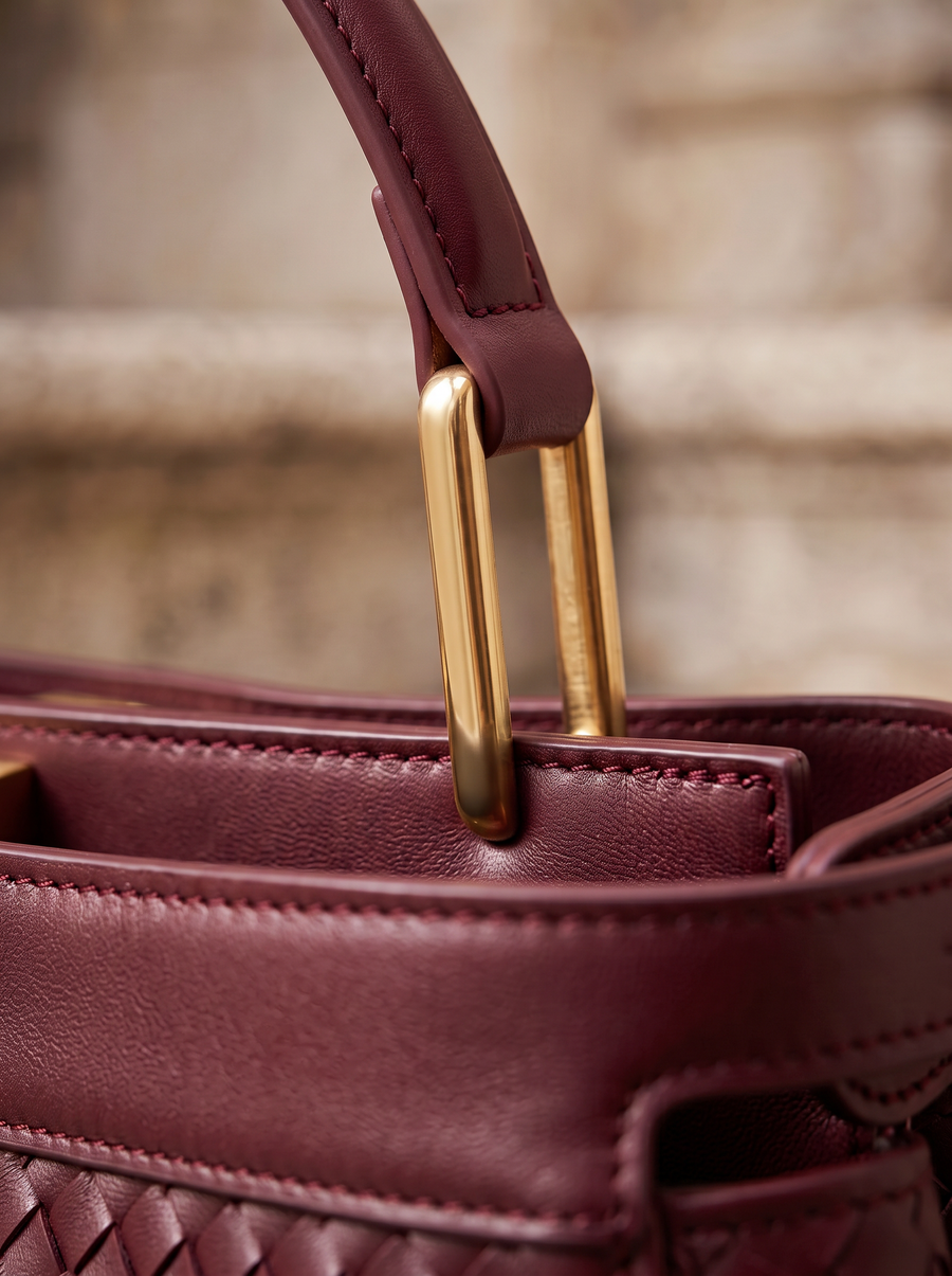 "Adaeze" Oxblood Red Woven Bag