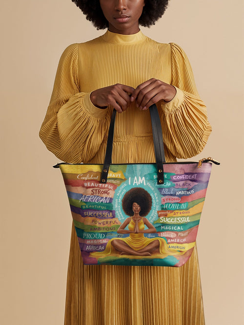 "AfroEssence" Leather Tote Bag - DD DEAL