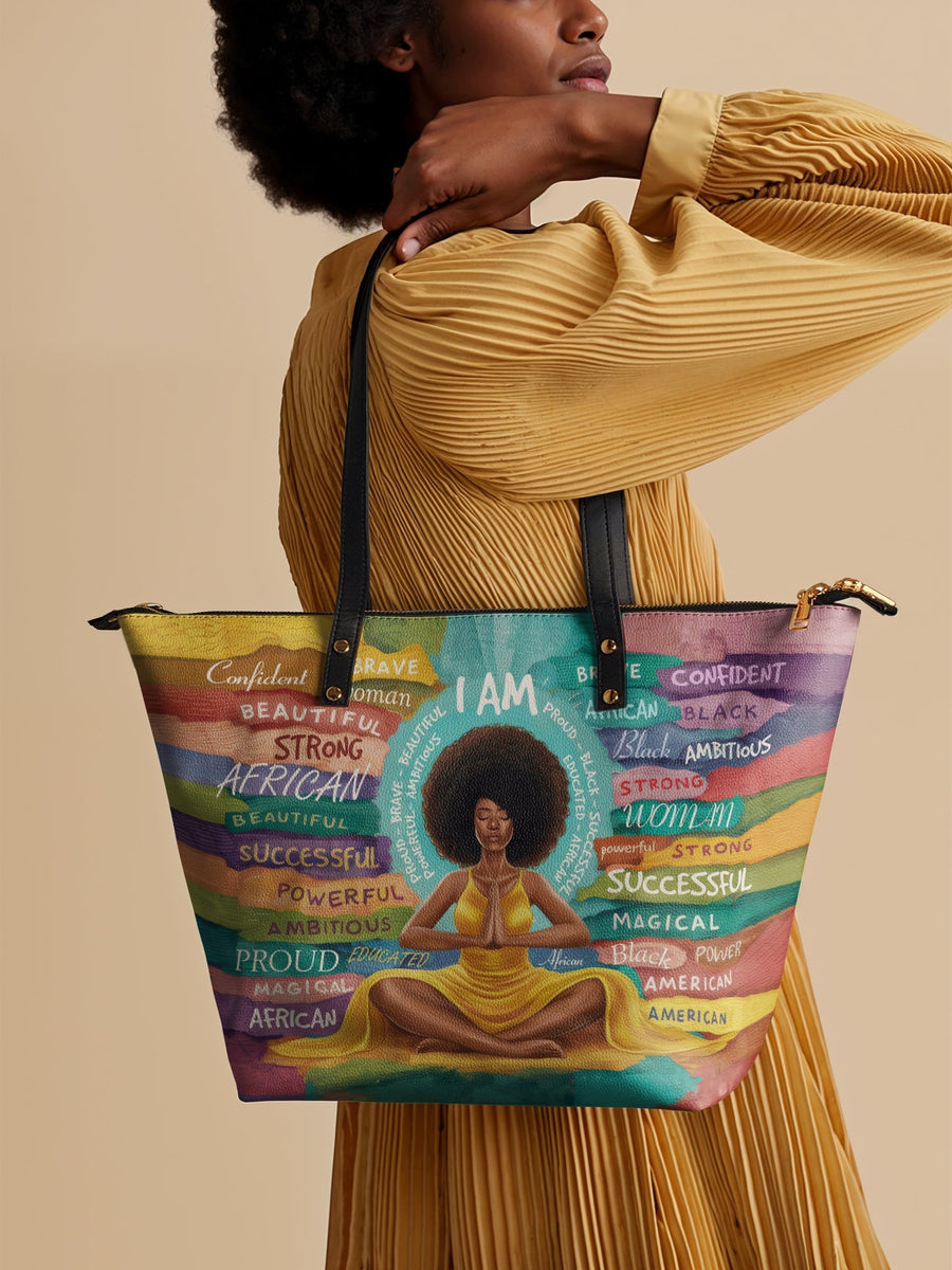 "AfroEssence" Leather Tote Bag Matching Set - DD DEAL