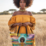 "AfroEssence" Leather Tote Bag
