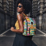"AfroEssence" Leather Backpack