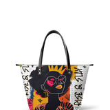 "Aina" Coconut White Leather Tote Bag - BRAVE ONES DEAL