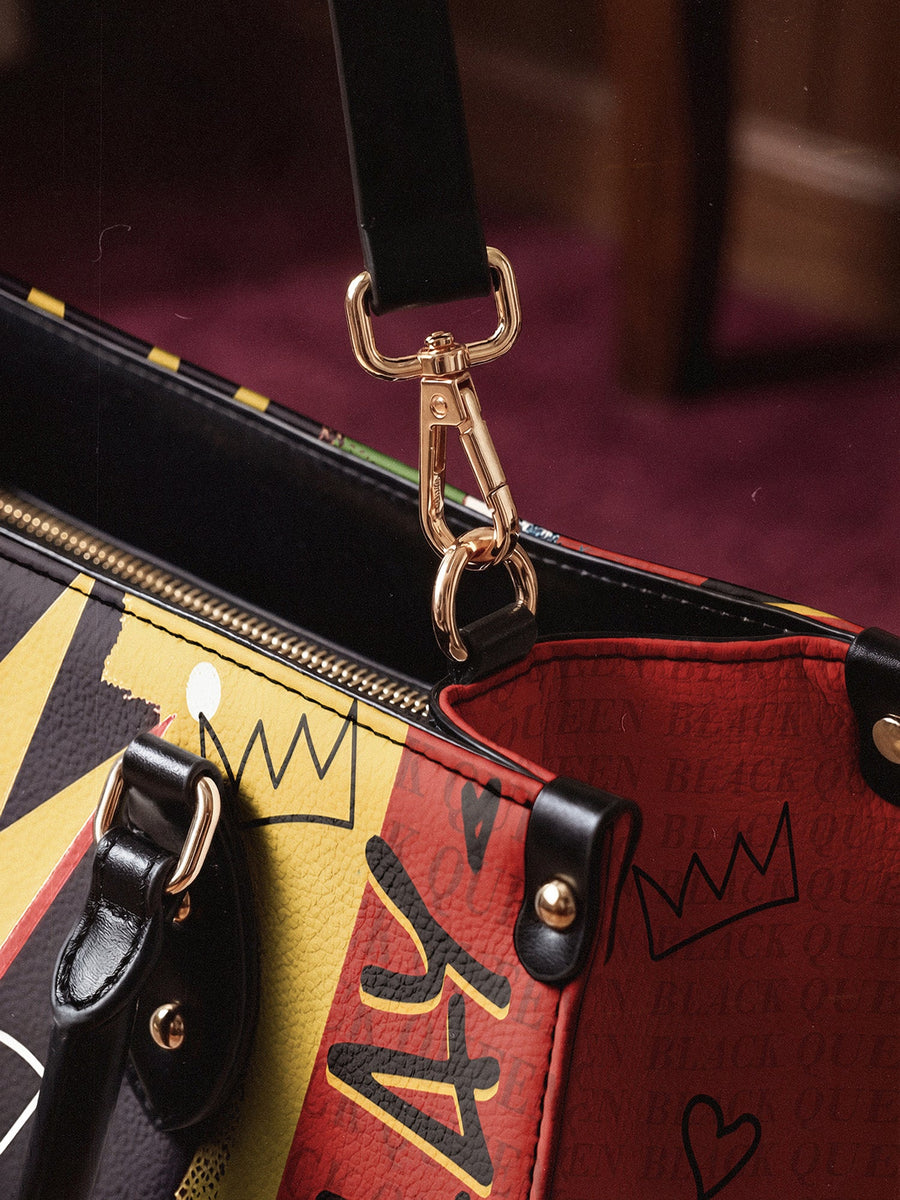 "Aina" Flame Red Leather Handbag Matching Set - DD DEAL