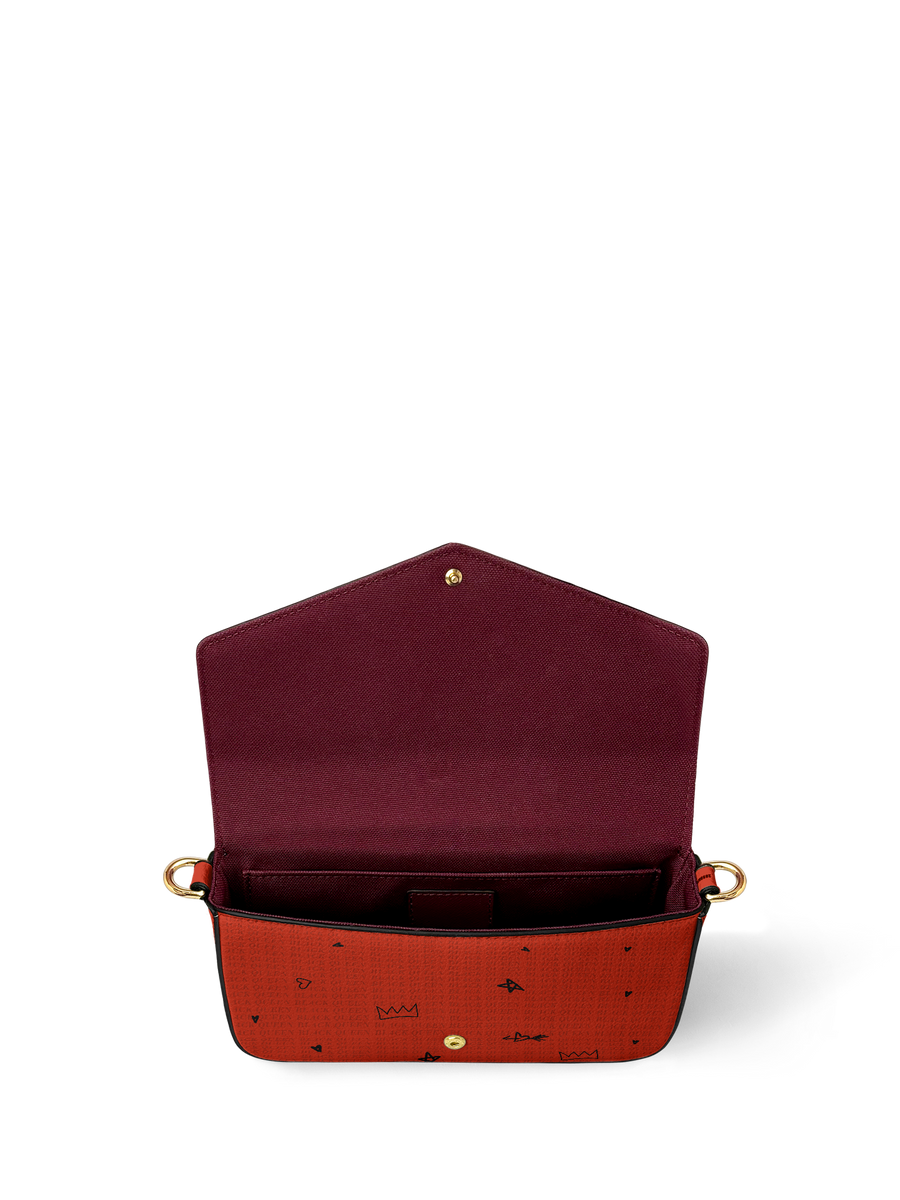 "Aina" Flame Red Envelope Chain Crossbody Bag - DD DEAL