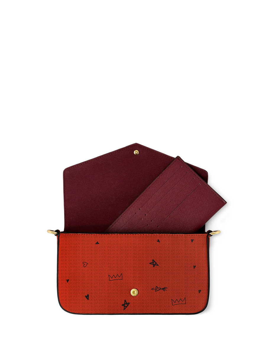 "Aina" Flame Red Envelope Chain Crossbody Bag - DD DEAL