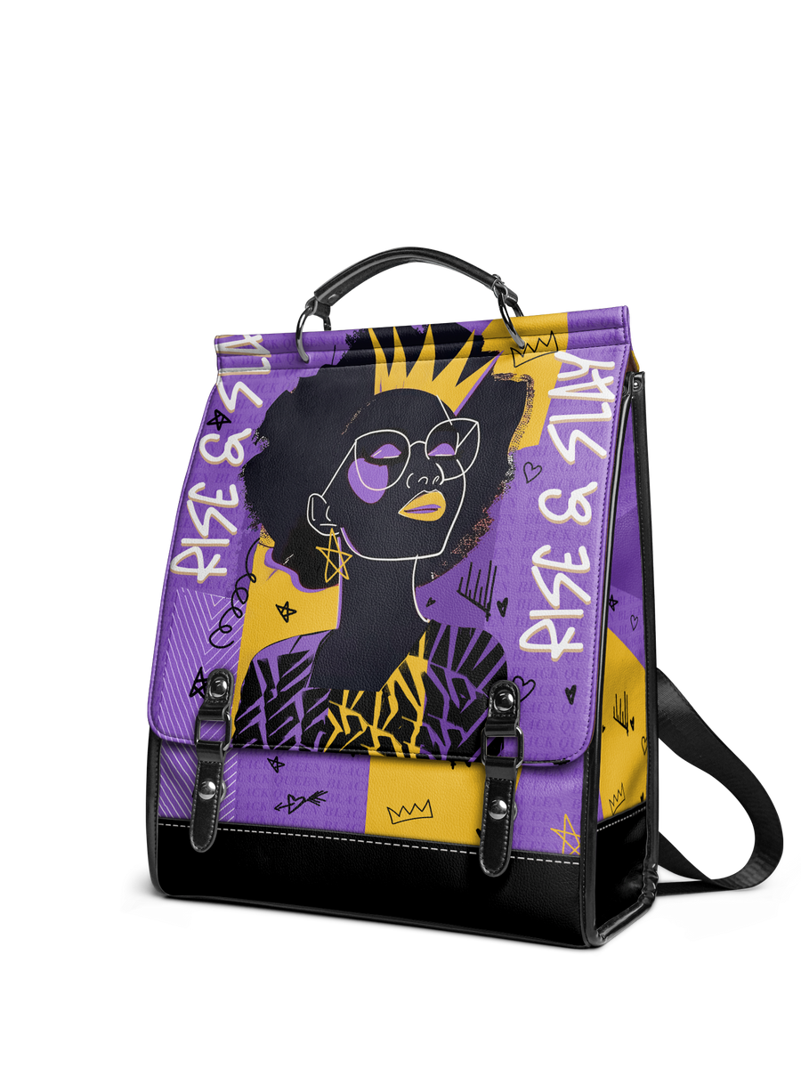 "Aina" Grape Soda Leather Backpack - DD DEAL