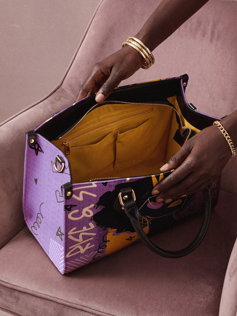 "Aina" Grape Soda Leather Handbag - DD DEAL
