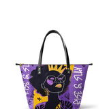 "Aina" Grape Soda Leather Tote Bag - BRAVE ONES DEAL