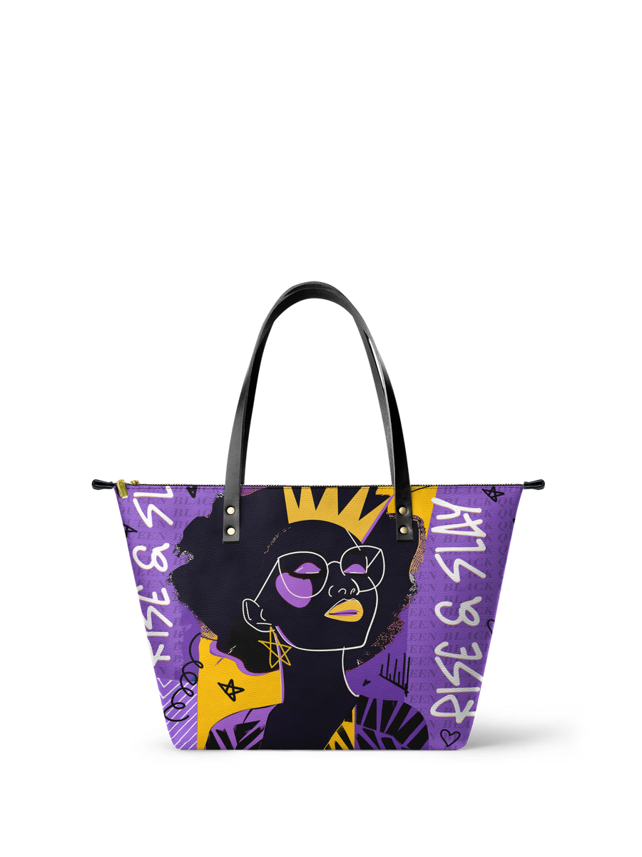 "Aina" Grape Soda Leather Tote Bag - DD DEAL