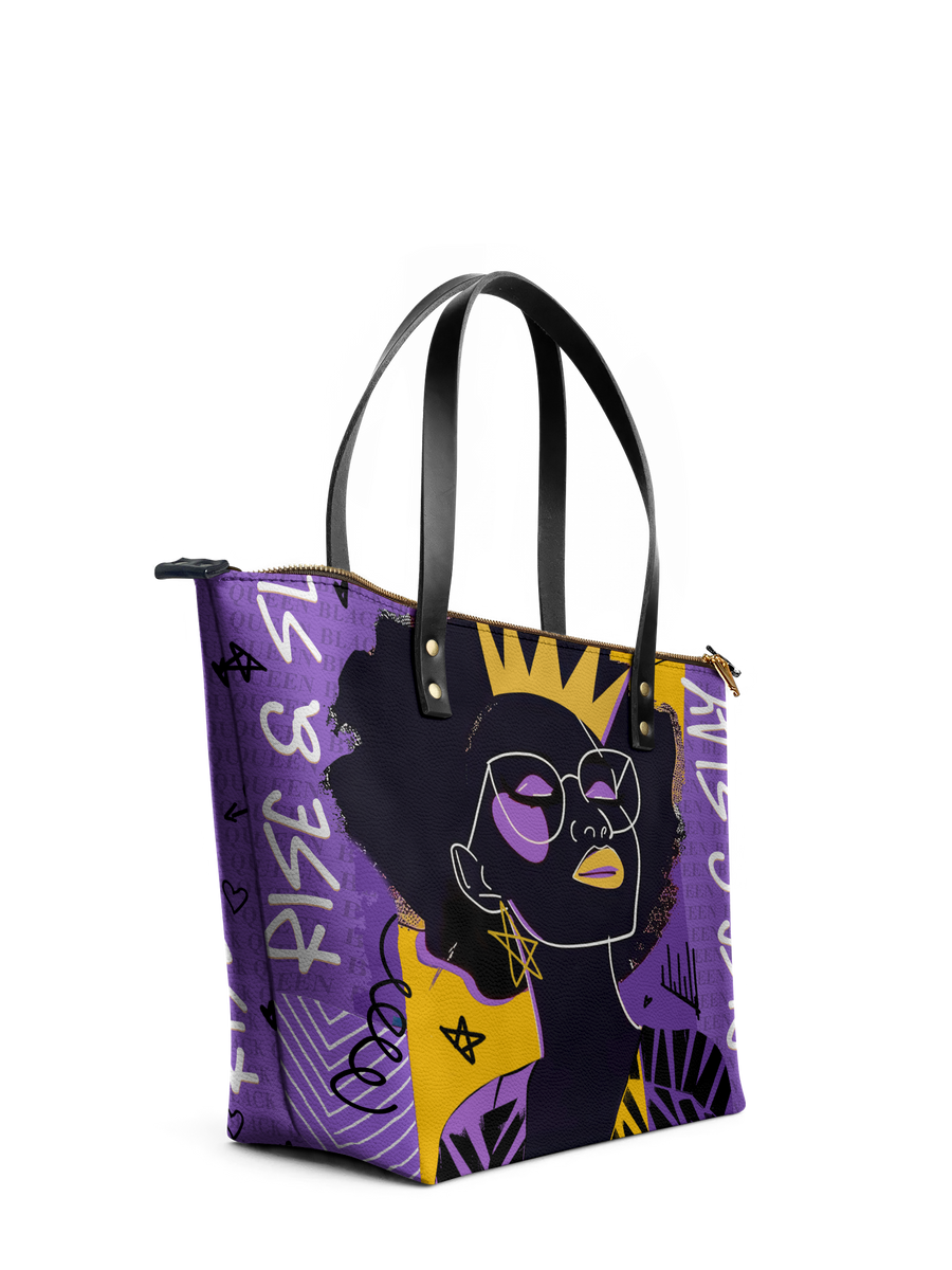 "Aina" Grape Soda Leather Tote Bag - DD DEAL