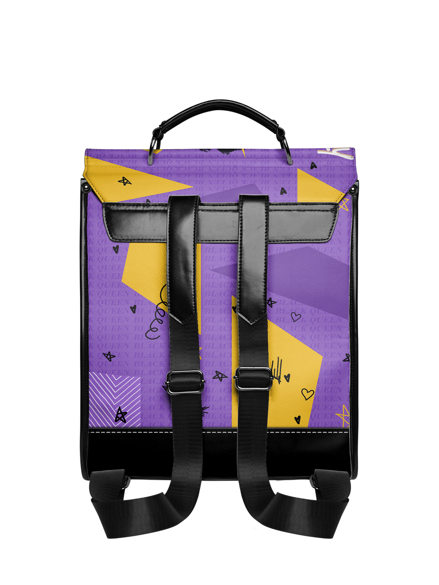 "Aina" Grape Soda Leather Backpack