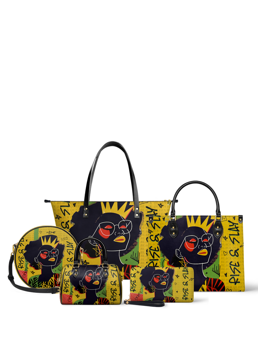 "Aina" Lemon Zest Leather Tote Bag Bundle DD DEAL