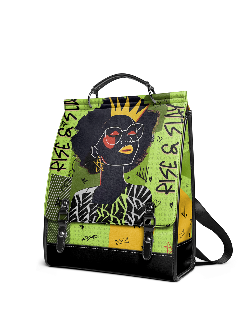 "Aina" Lime Pop Leather Backpack Matching Set - DD DEAL