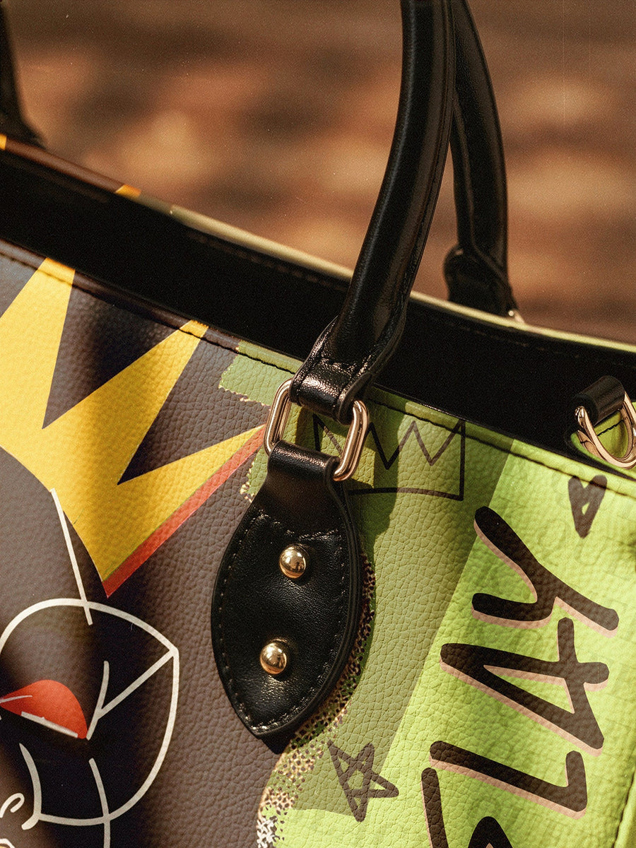 "Aina" Lime Pop Leather Handbag Matching Set - DD DEAL