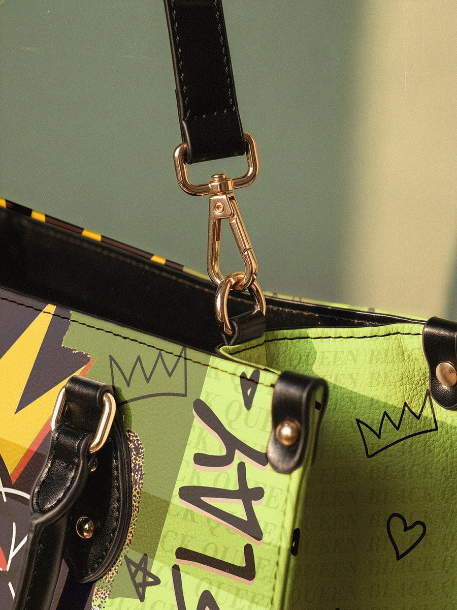 "Aina" Lime Pop Leather Handbag - DD DEAL