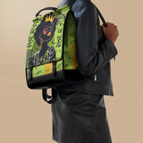 "Aina" Lime Pop Leather Backpack