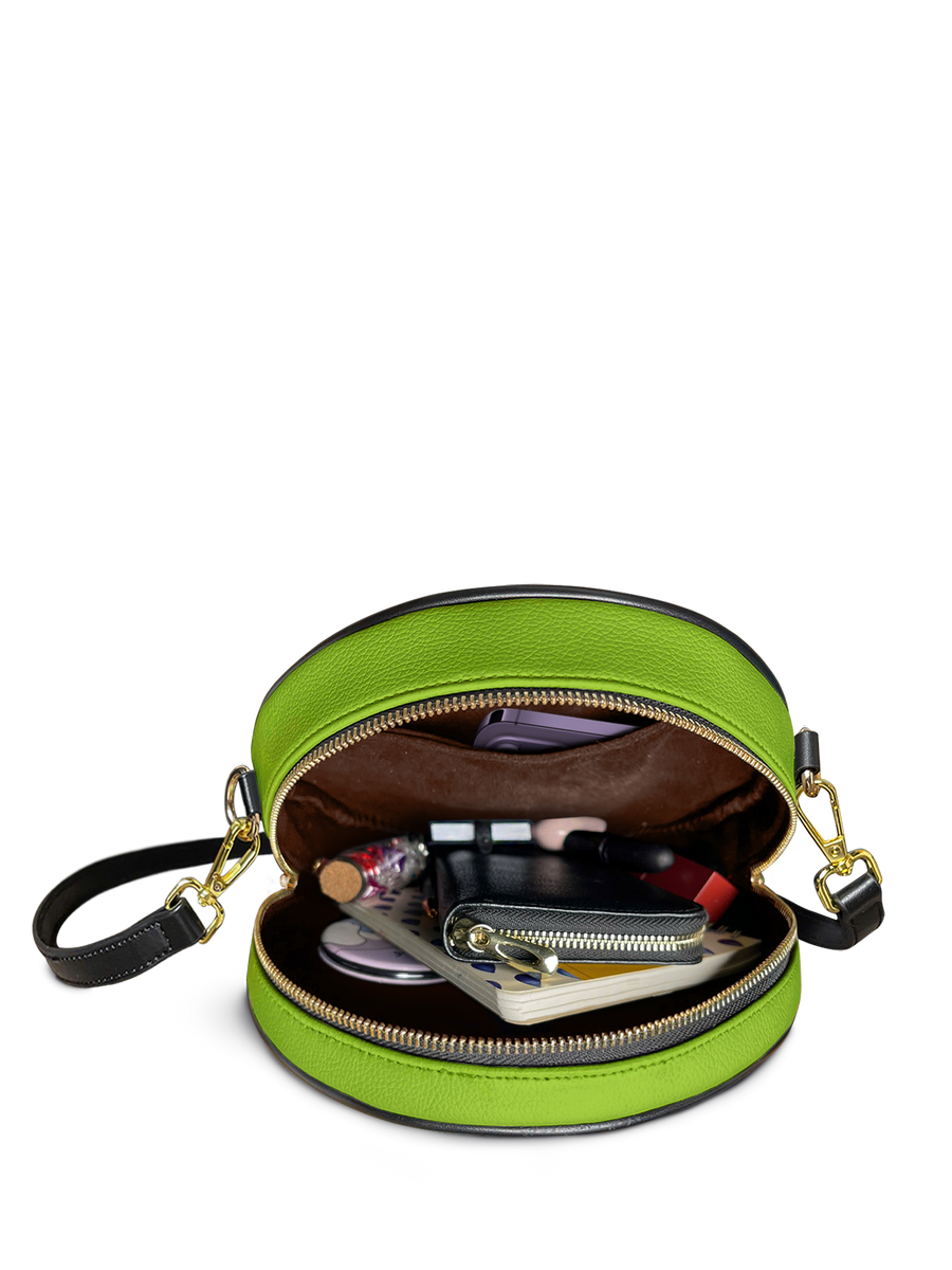 "Aina" Lime Pop Circle Crossbody Bag FALL CLEARANCE DEAL