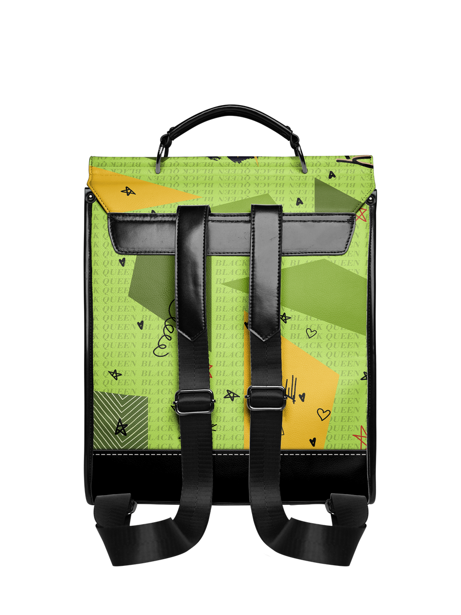 "Aina" Lime Pop Leather Backpack Matching Set - DD DEAL