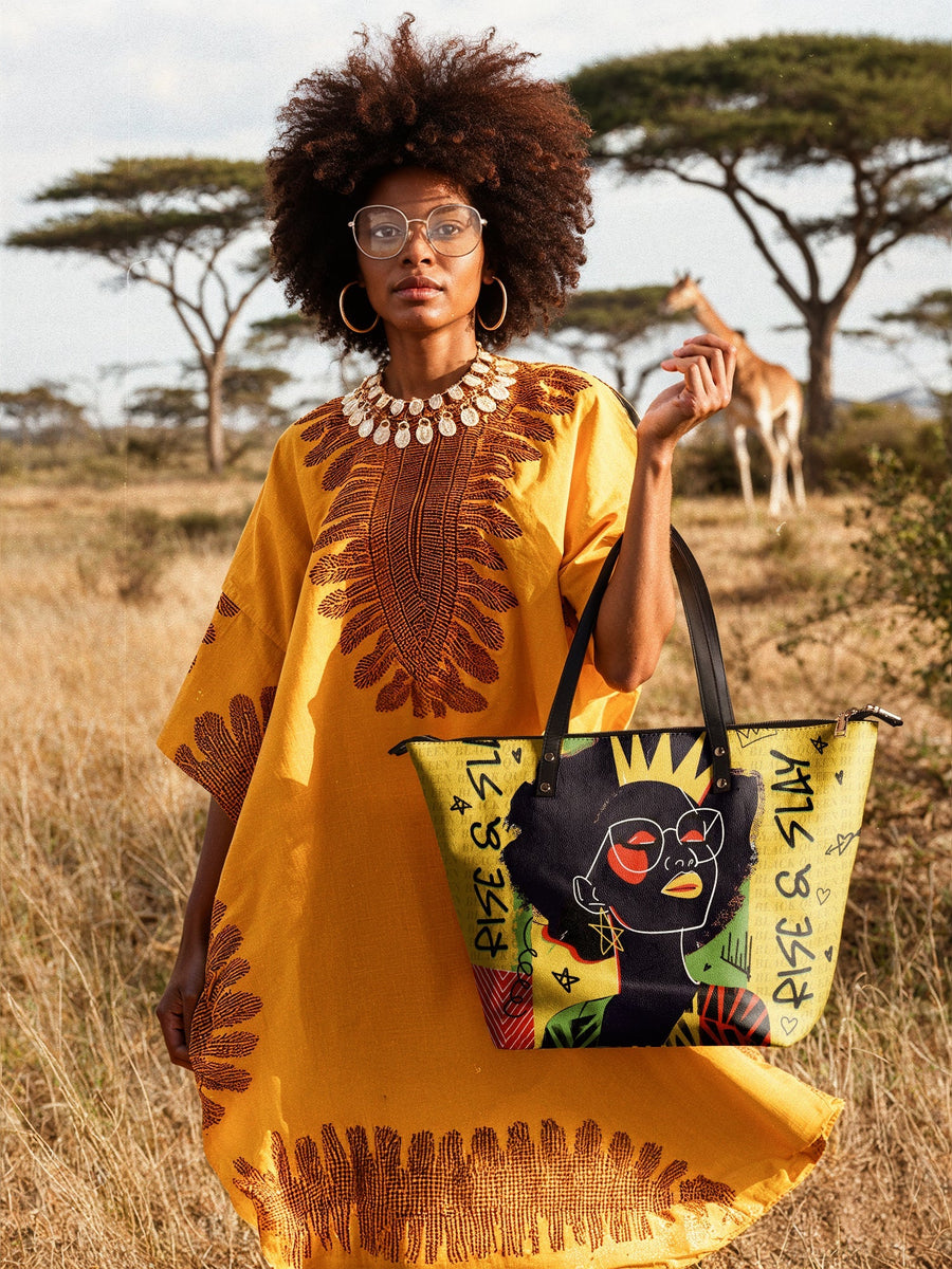 "Aina" Lemon Zest Leather Tote Bag - DD DEAL