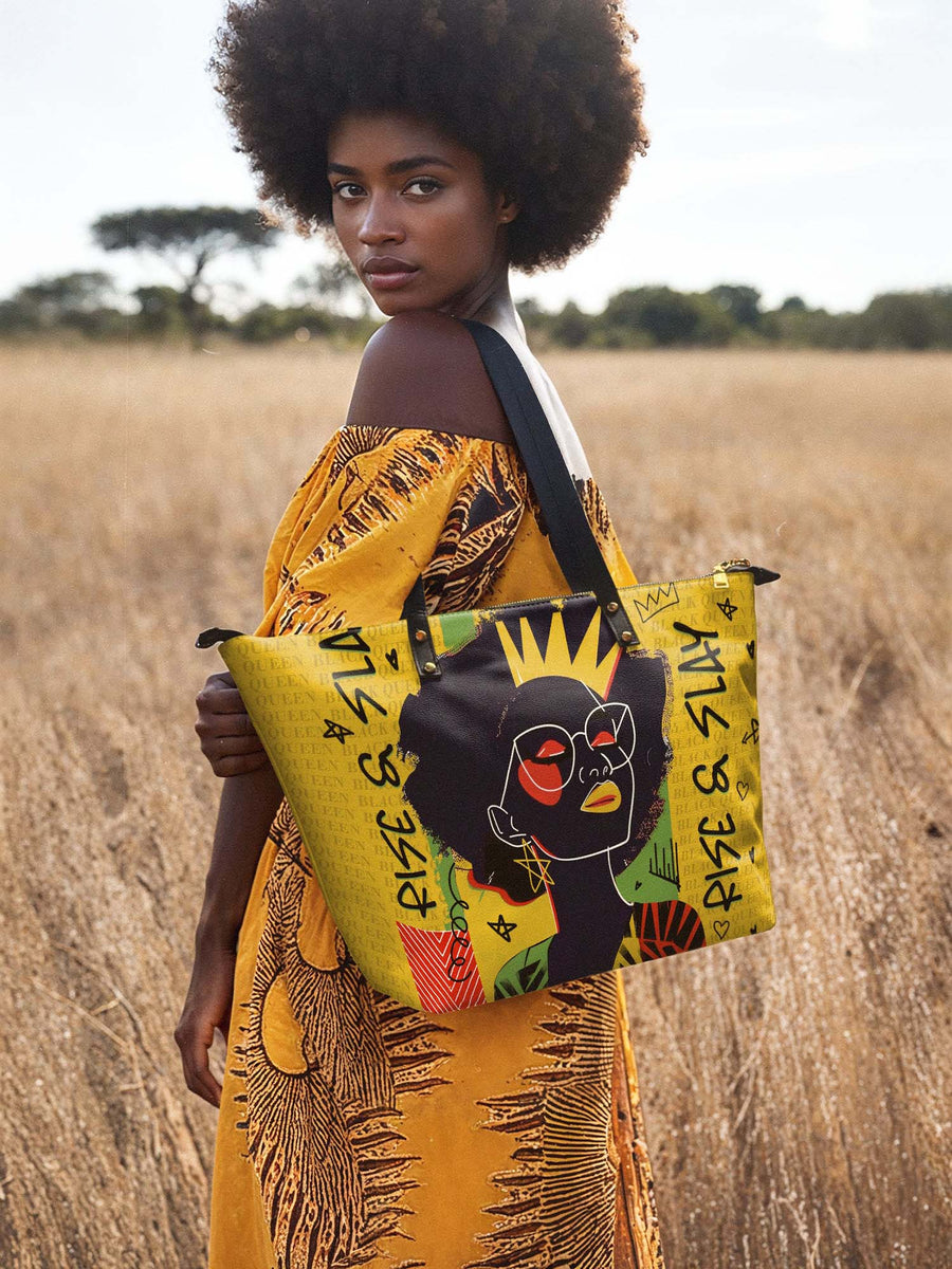 "Aina" Lemon Zest Leather Tote Bag Matching Set - DD DEAL