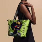 "Aina" Lime Pop Leather Tote Bag - BRAVE ONES DEAL
