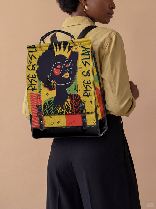 "Aina" Lemon Zest Leather Backpack