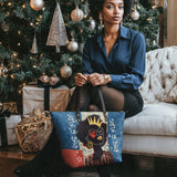 "Aina" Blueberry Snow Leather Tote Bag - BRAVE ONES DEAL