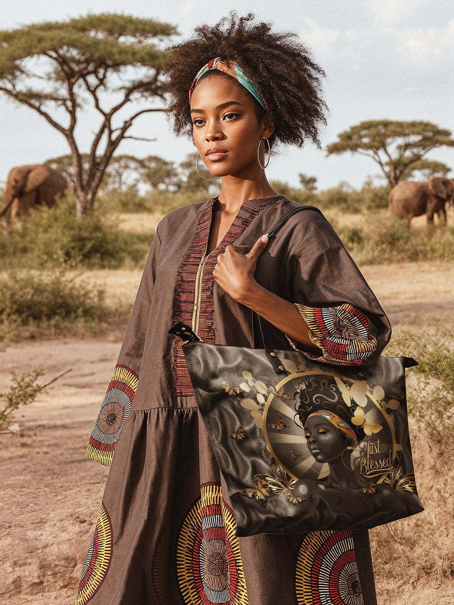 "Barakaya" Leather Tote Bag Matching Set - DD DEAL