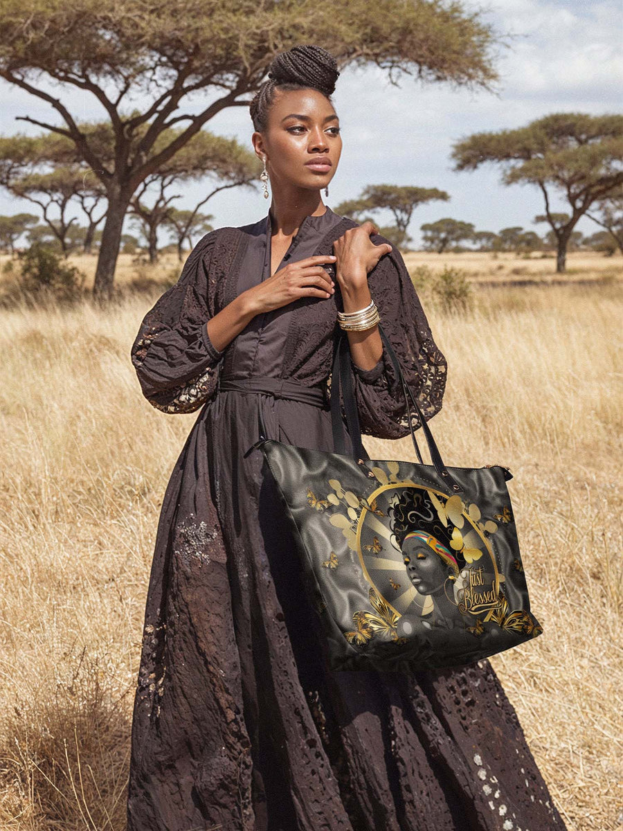 "Barakaya" Leather Tote Bag Matching Set - DD DEAL