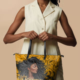 "Blacknificent" Leather Tote Bag - BRAVE ONES DEAL