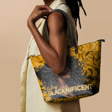 "Blacknificent" Leather Tote Bag - BRAVE ONES DEAL