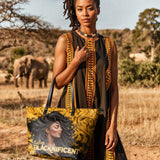 "Blacknificent" Leather Tote Bag - BRAVE ONES DEAL