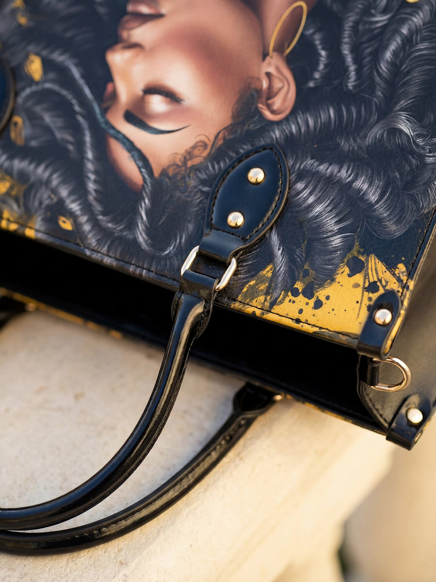 "Blacknificent" Leather Handbag Matching Set - DD DEAL