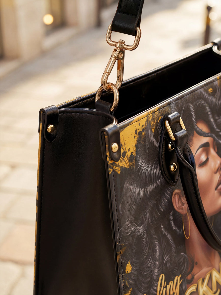 "Blacknificent" Leather Handbag - DD DEAL