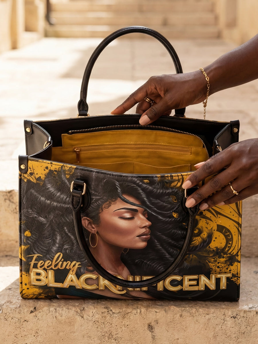 "Blacknificent" Leather Handbag Matching Set - DD DEAL