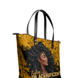 "Blacknificent" Leather Tote Bag - BRAVE ONES DEAL
