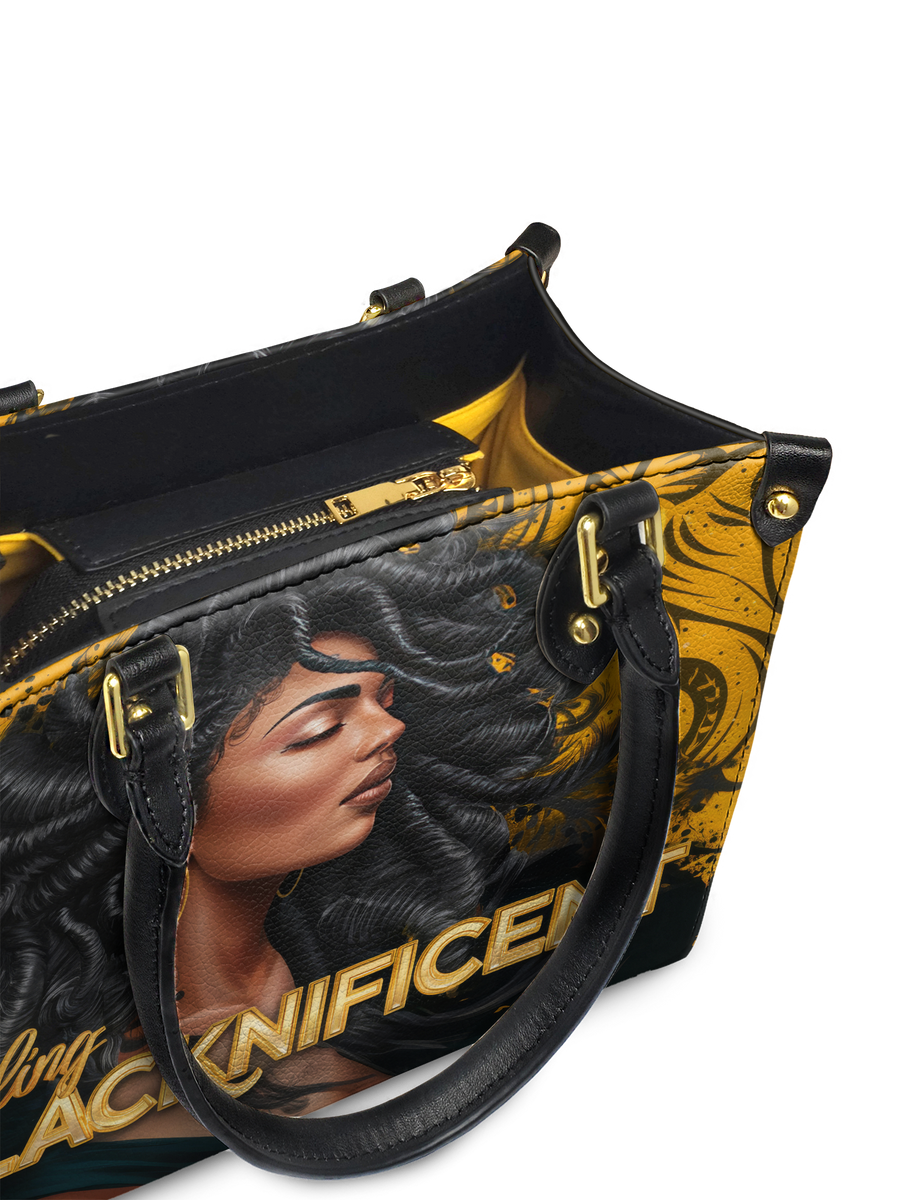 "Blacknificent" Small Leather Handbag