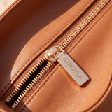 "Safiya" Brown Chain Tote Bag