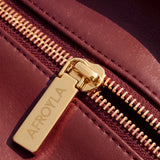"Safiya" Burgundy Chain Tote Bag