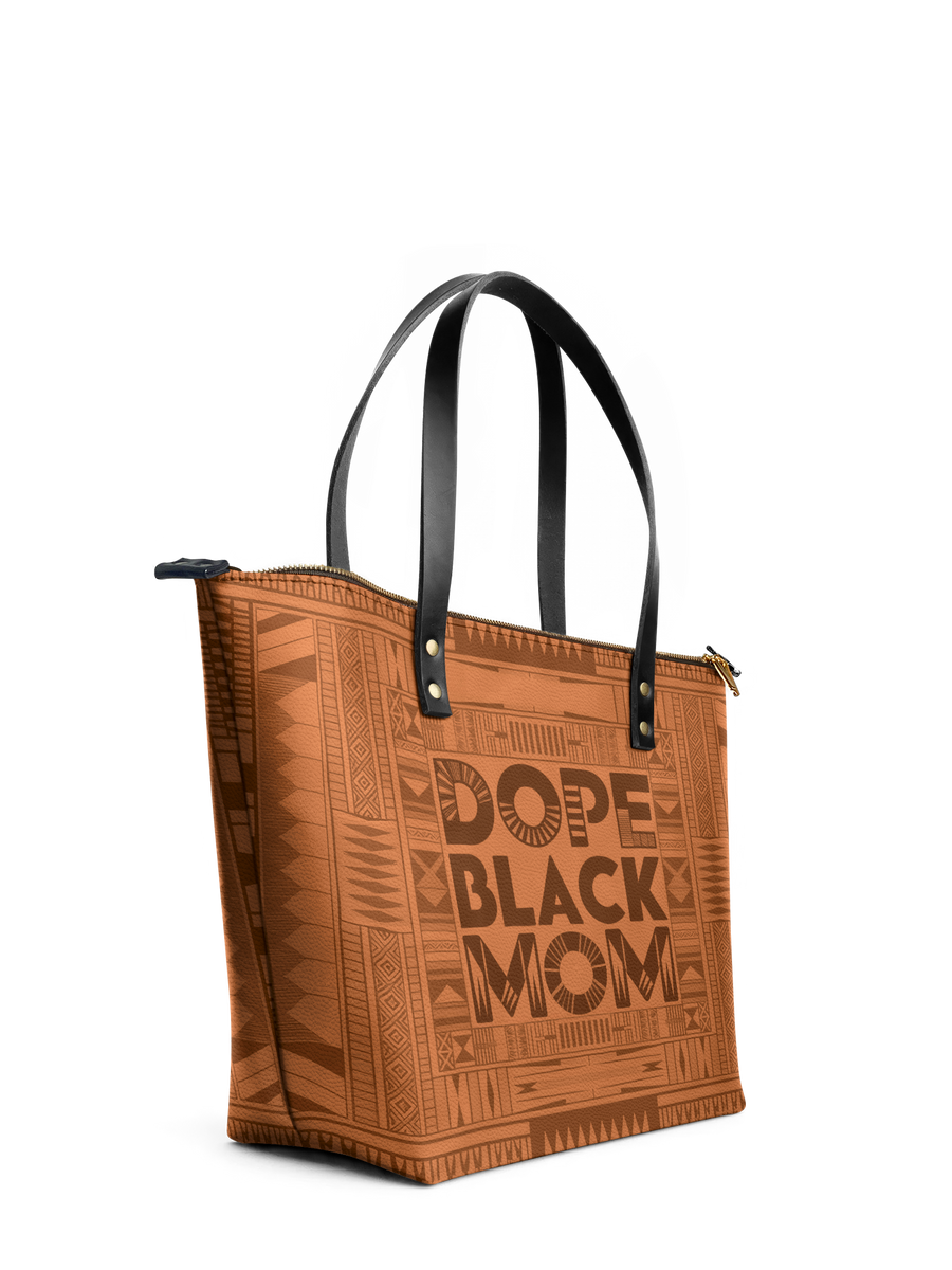 "Dope Black Mom" Leather Tote Bag - DD DEAL